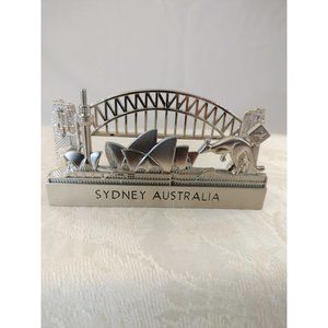 Sydney I love Australia Metal Business Card Holder Opera House Bridge & Kangaroo